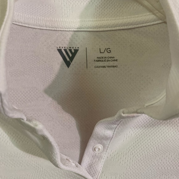 Ladies’ Levelwear micro pique white golf polo - Picture 3 of 6